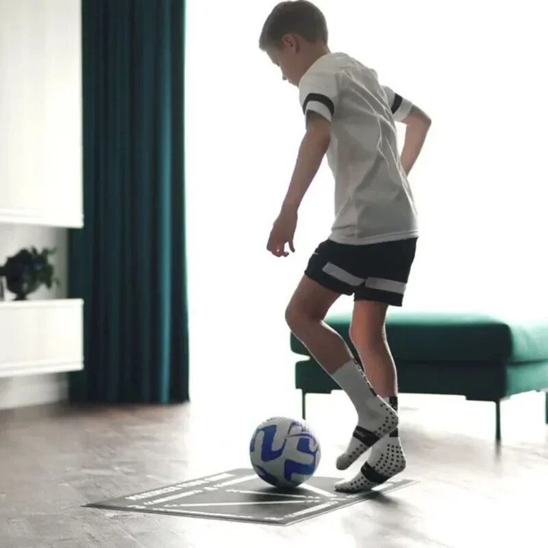 Junior Soccer Skills Trainer Mat — Non-Slip Indoor Practice Surface