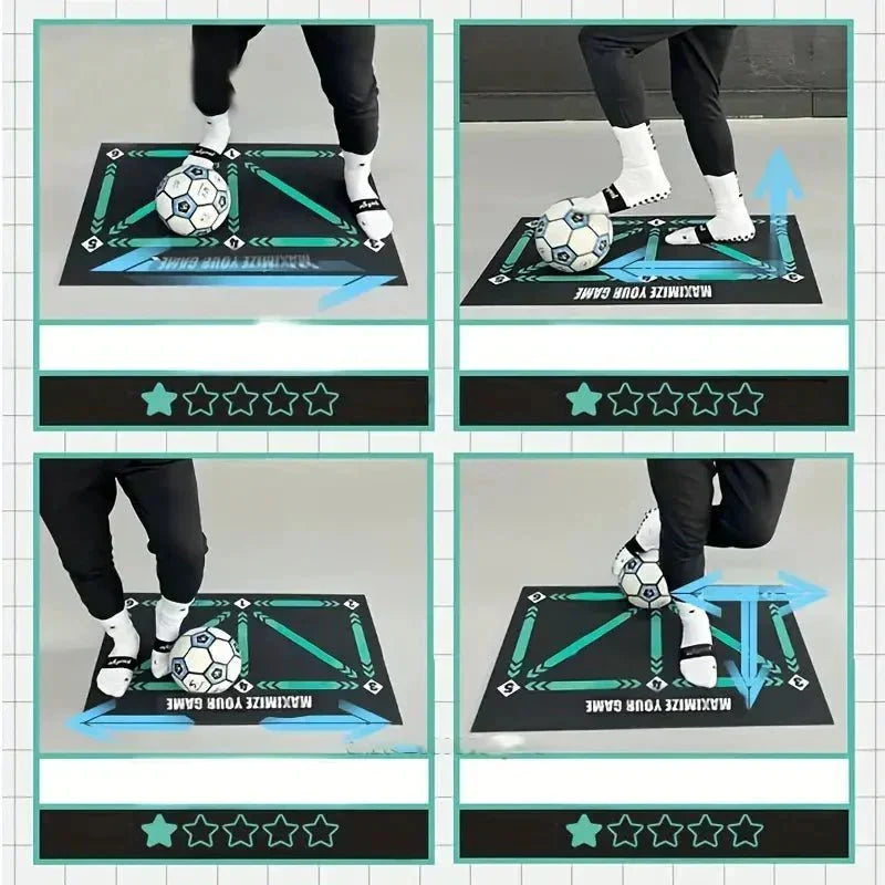 Junior Soccer Skills Trainer Mat — Non-Slip Indoor Practice Surface
