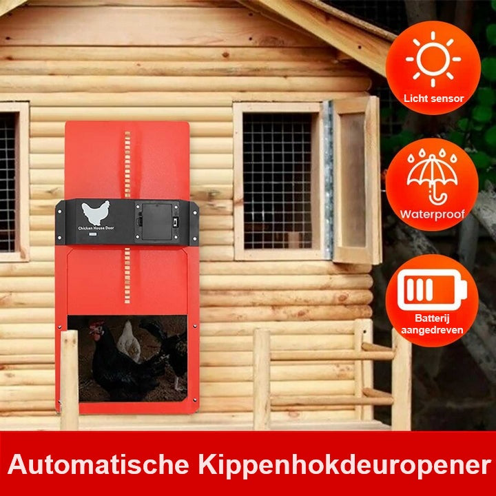 Automatische Poultry PRO+-Hühnertür — wasserdichtes Gehäuse, schnelle Montage