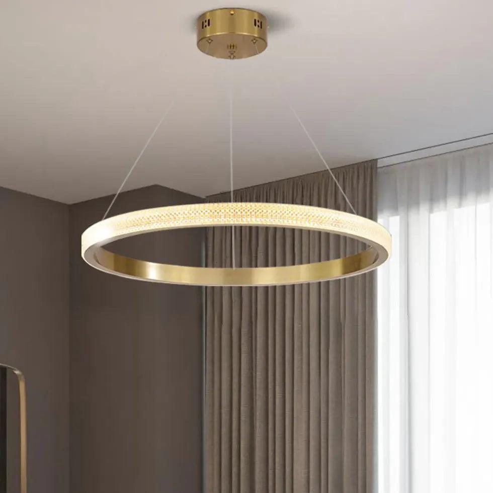 Candeeiros suspensos LED em anel, luxo discreto | boxzora
