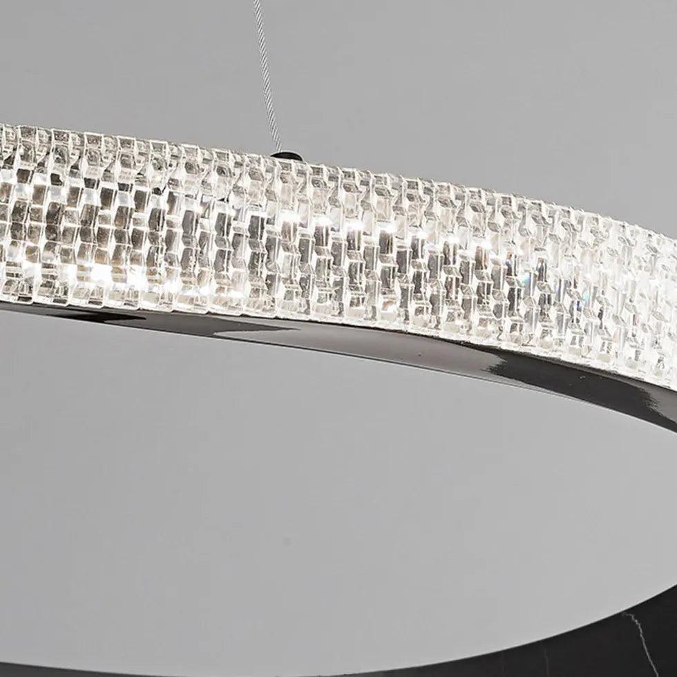 Lámpara colgante de aluminio con doble aro de lujo | boxzora