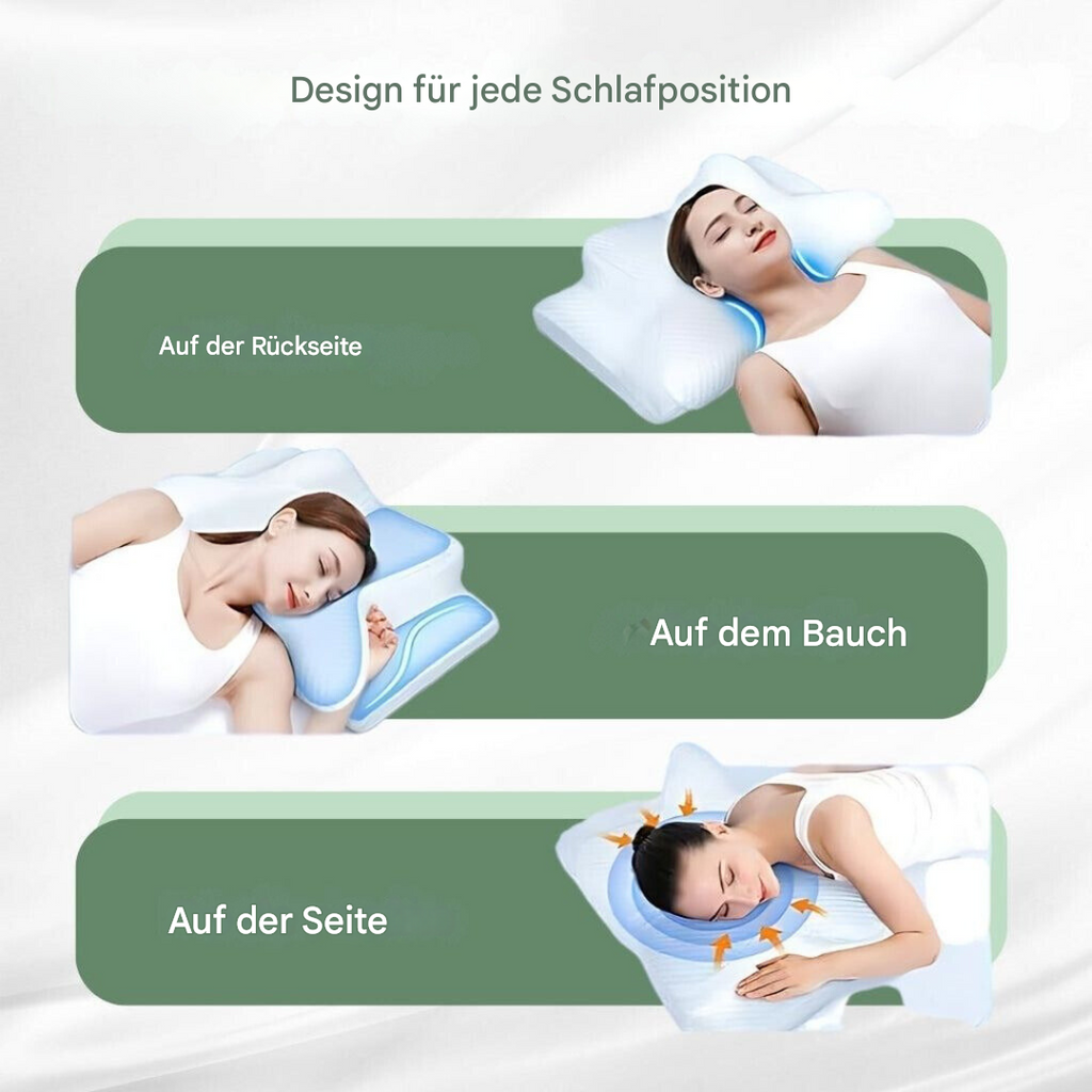 RelaxNeck Ergonomic Memory Foam Pillow – Contoured Neck and Back Support