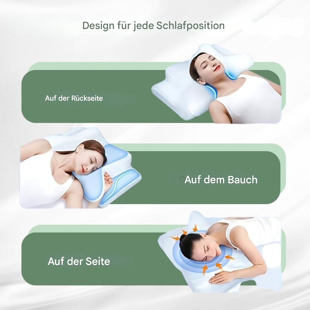 RelaxNeck Ergonomic Memory Foam Pillow – Contoured Neck and Back Support