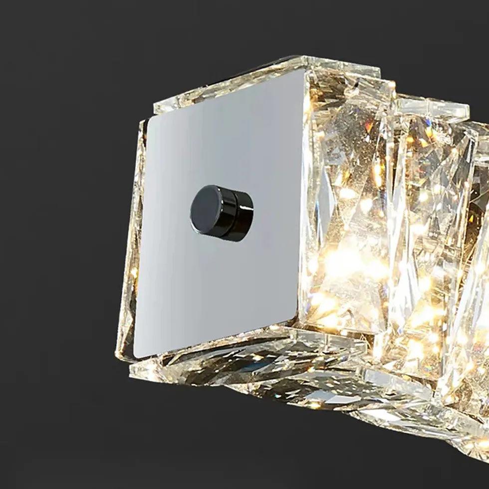 Candeeiro suspenso comprido de cristal para balcão de cozinha | boxzora