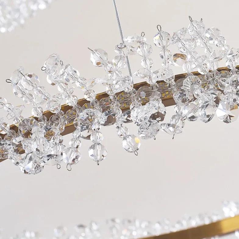 Lámpara colgante moderna circular con cristal para la sala de estar | boxzora