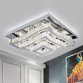 Luz de teto moderna quadrada em cristal para sala de estar | boxzora