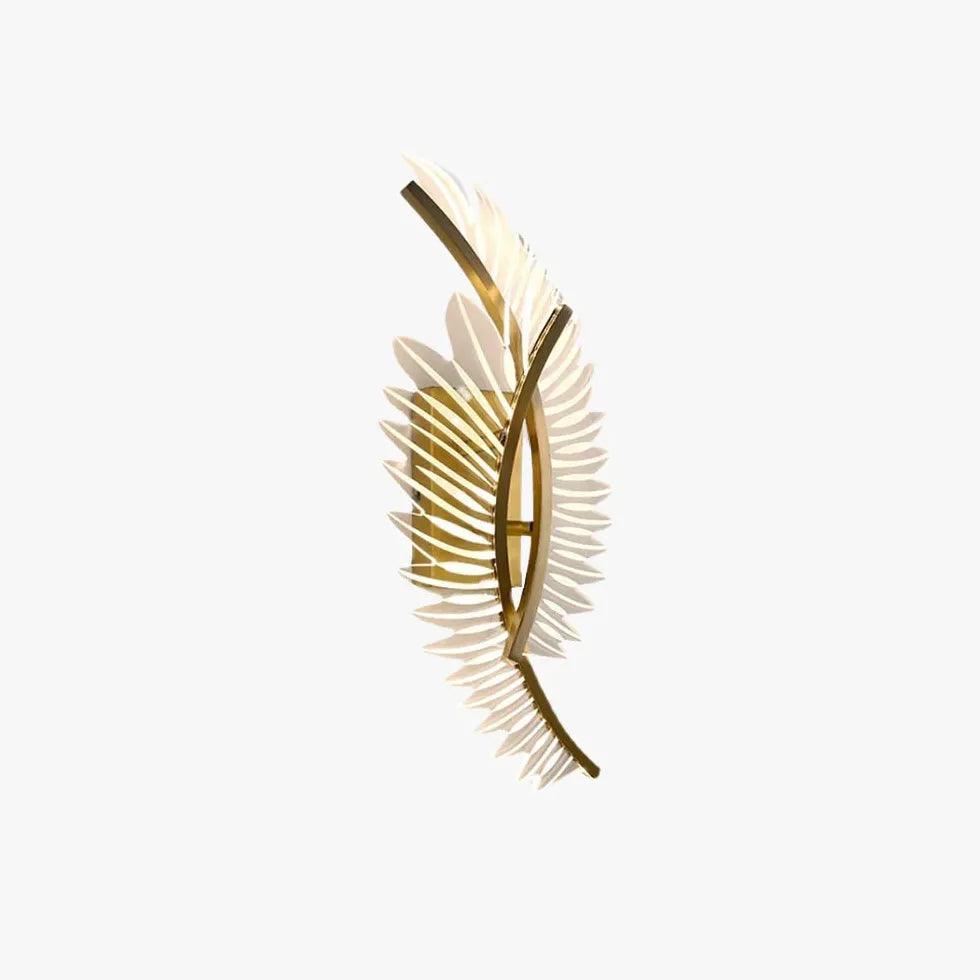 Moderne LED-vegglamper med akrylvinger i fjærdesign | boxzora