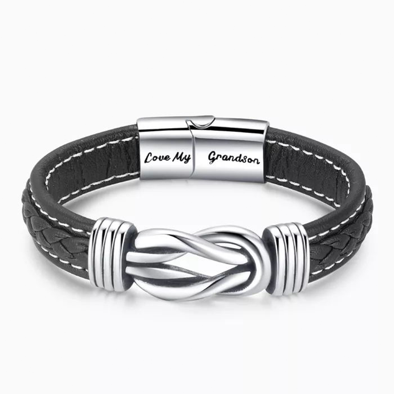 Unisex-armbånd i skinn — 22 cm omkrets