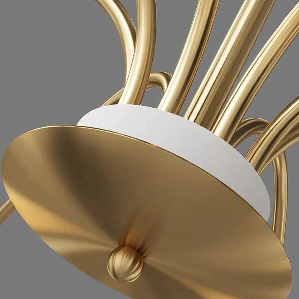 Candelabru cu design luxos, din sticlă opală, cu intensitate reglabilă, pentru living | boxzora