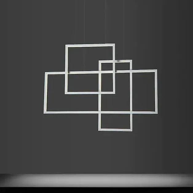 Minimalistische zwarte rechthoekige hanglamp | boxzora