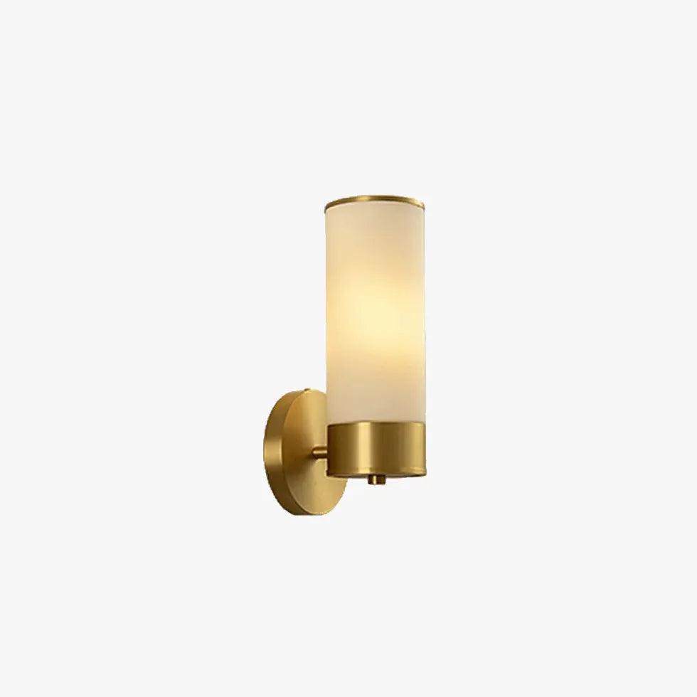 Nordisk luksuriøs vegglampe i glass og messing | boxzora