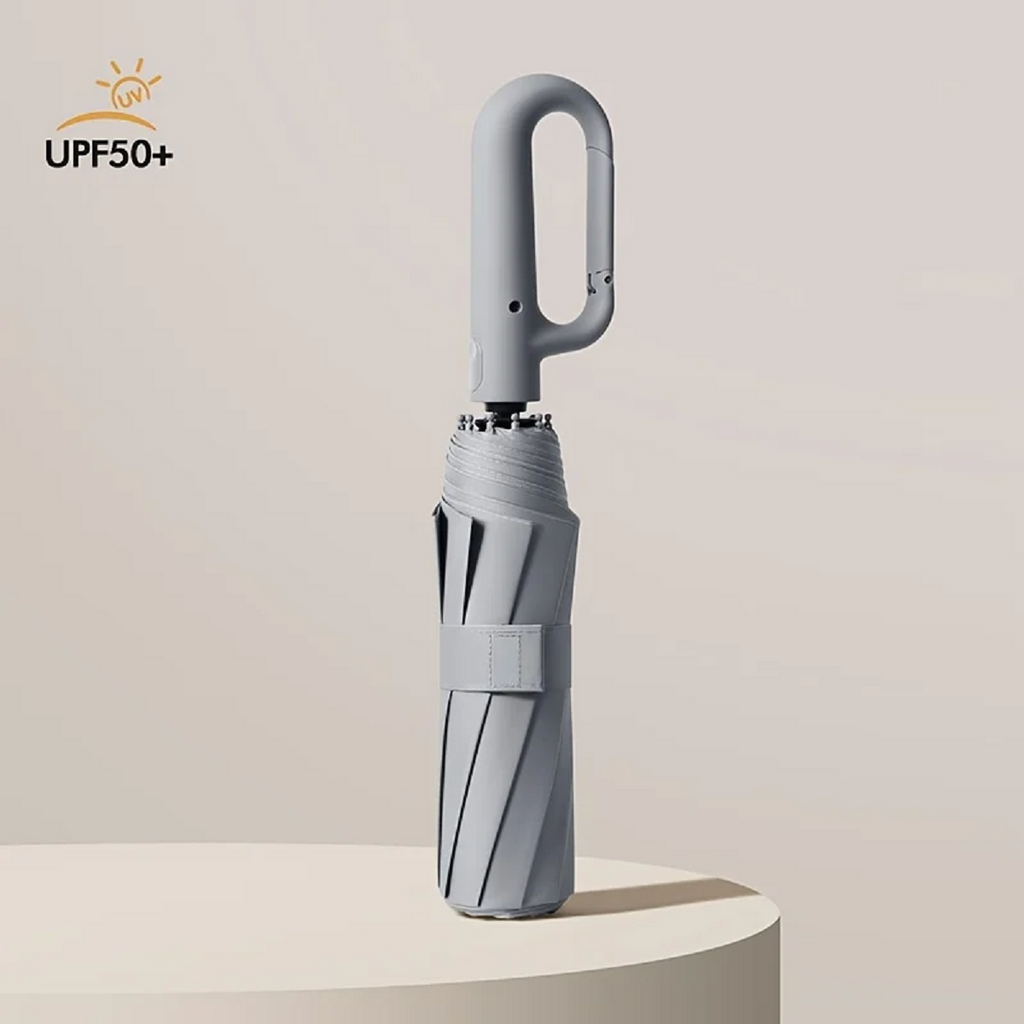 Automatic Compact Folding Umbrella — Wind-Resistant, Large Buckle Handle, Durable Construction
