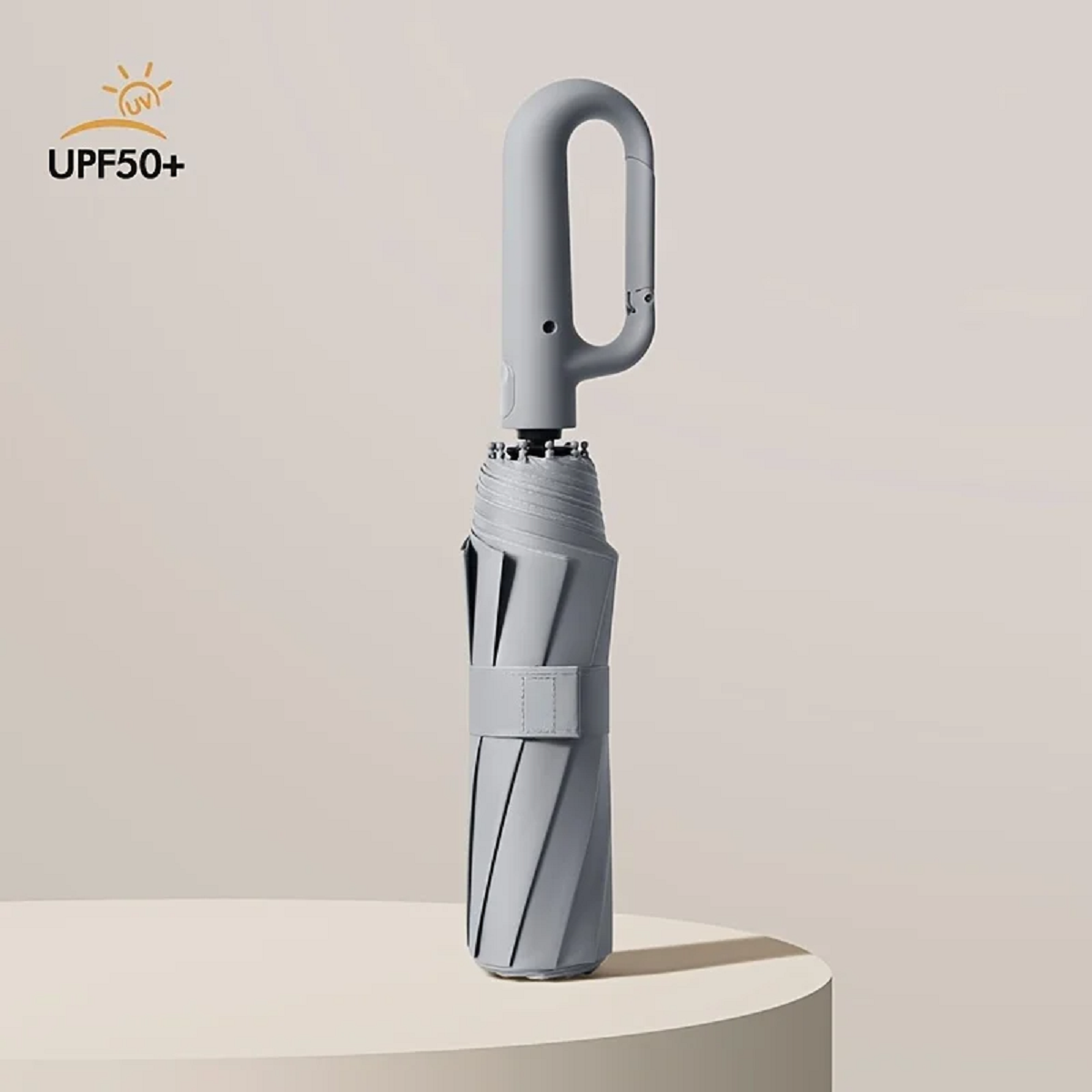 Automatic Compact Folding Umbrella — Wind-Resistant, Large Buckle Handle, Durable Construction