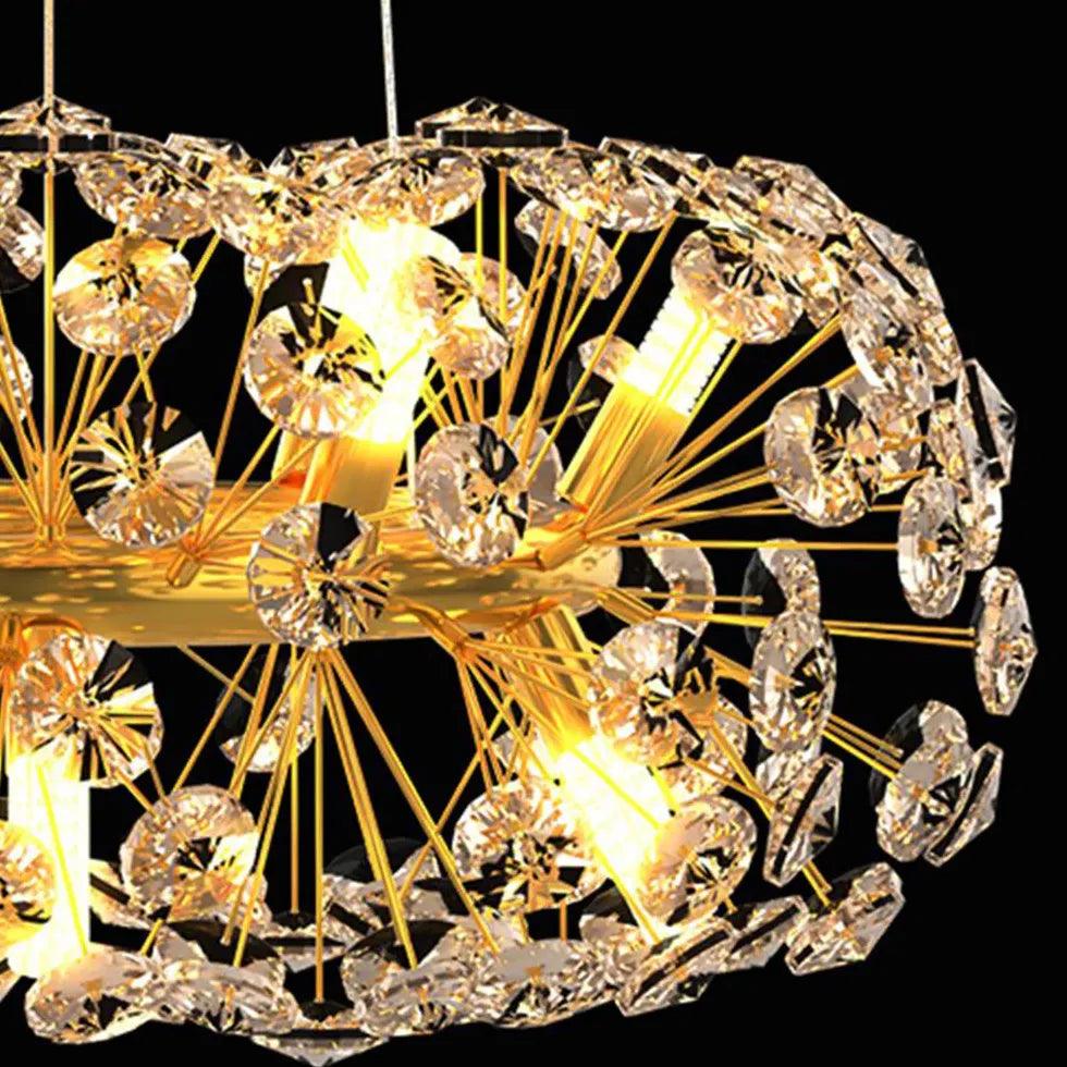 Lámparas colgantes de cristal de lujo con diseño de diente de león para comedor | boxzora