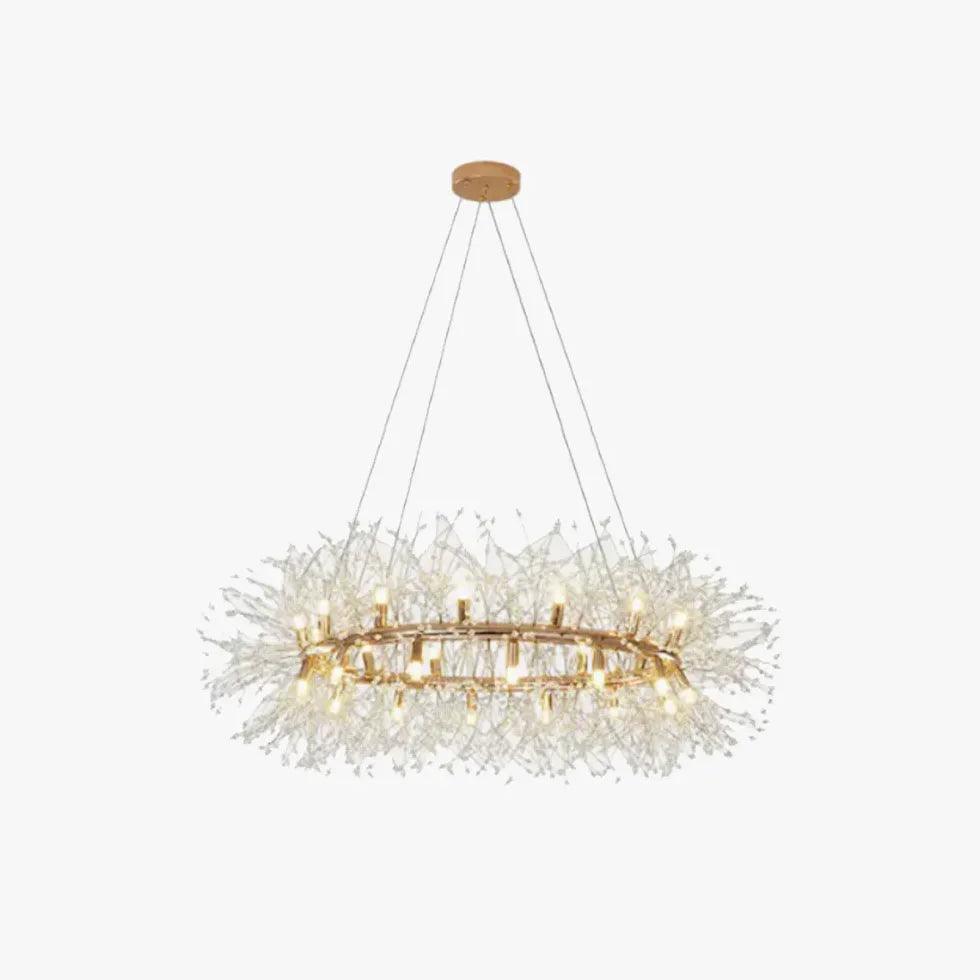 Candelabru luxos cu cristale, în formă de artificii, antireflexie, pentru living | boxzora