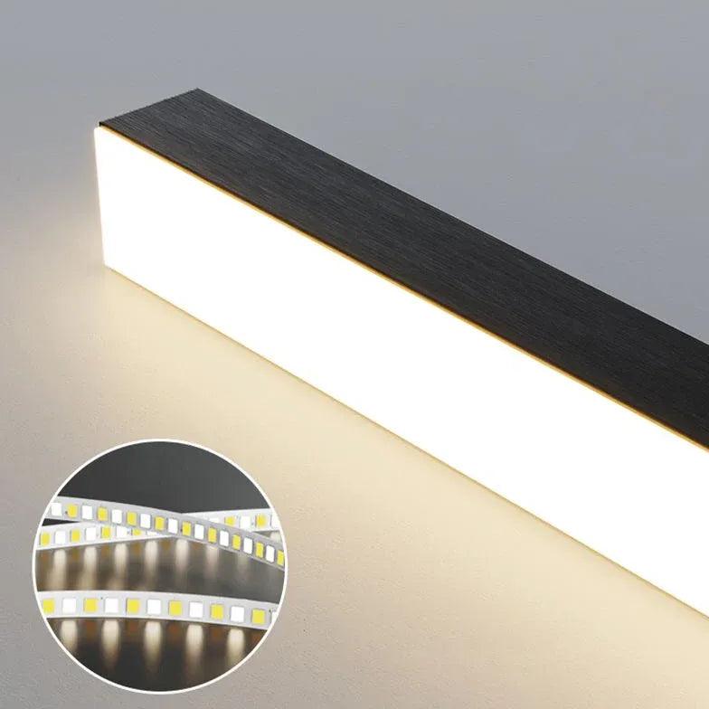 Lámpara colgante moderna negra lineal para comedor | boxzora