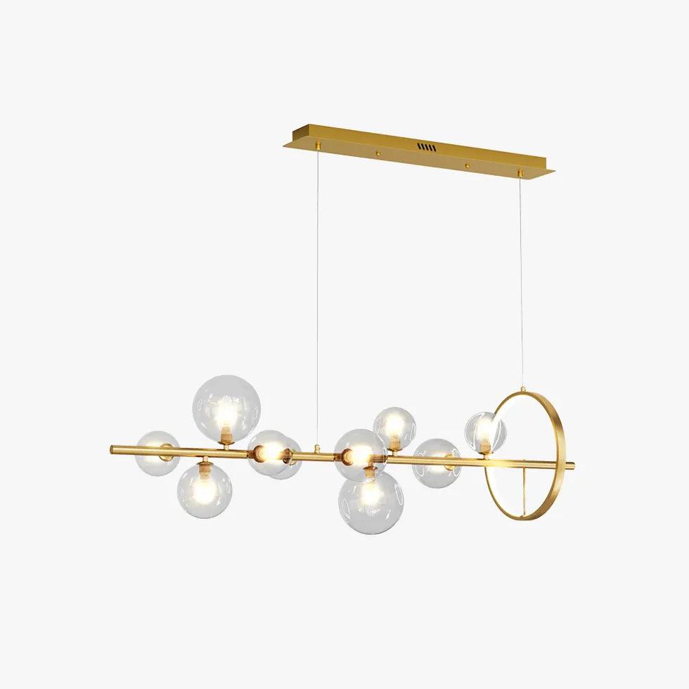 Nordischer geometrischer Kronleuchter aus Glas für das Esszimmer | boxzora