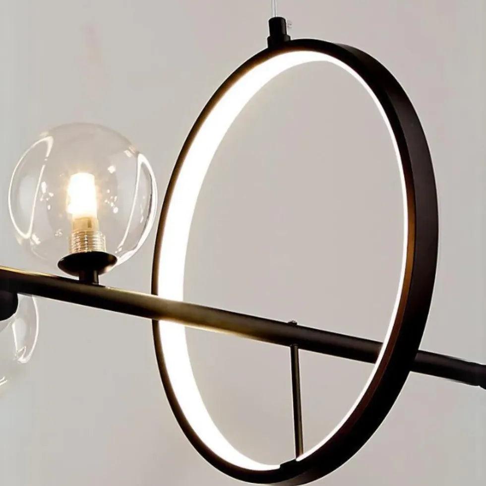 Nordischer geometrischer Kronleuchter aus Glas für das Esszimmer | boxzora