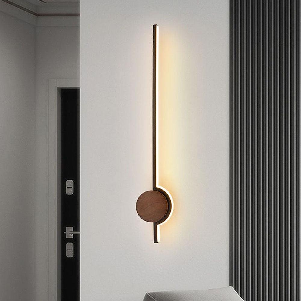 Minimalistische lange houten wandlamp voor de slaapkamer | boxzora