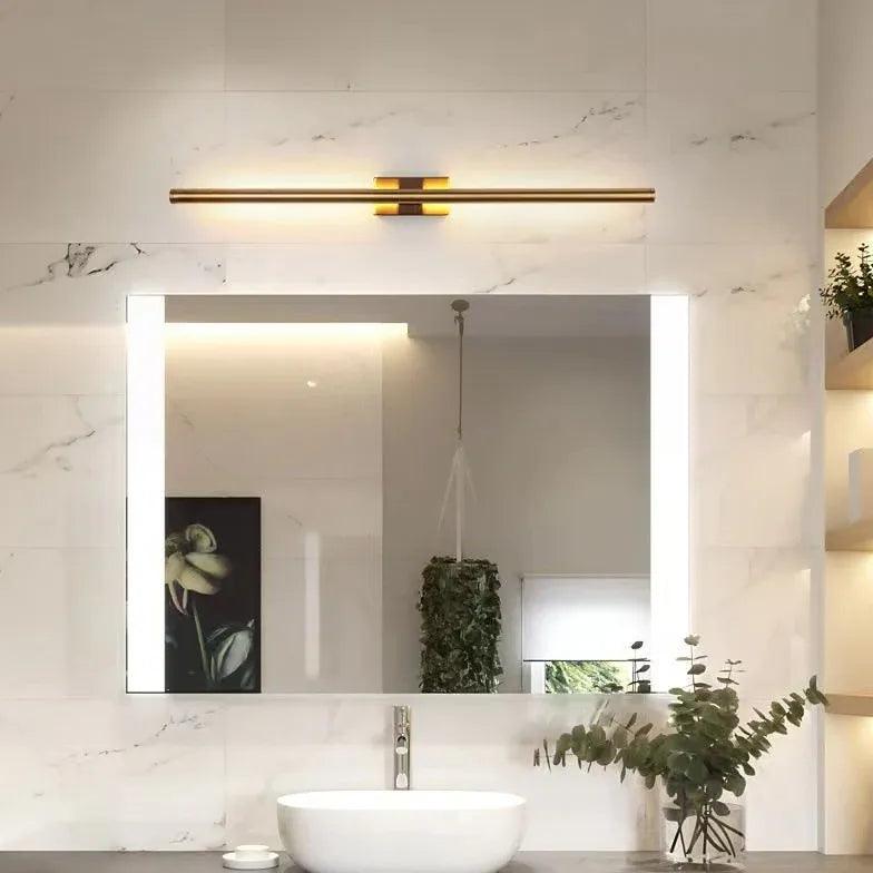 Minimalistyczna miedziana lampa LED do obrazów do łazienki | boxzora