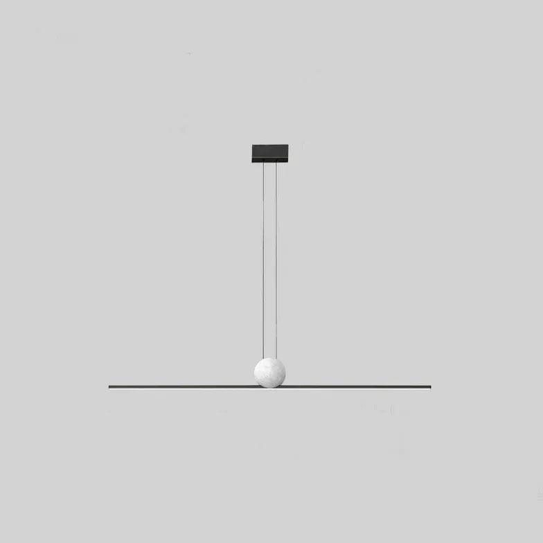 Minimalistické mosazné dlouhé závěsné mramorové světlo do jídelny | boxzora