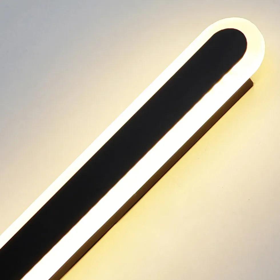 Minimalistisk utendørs lang vegglampe med bevegelsessensor for gangen | boxzora