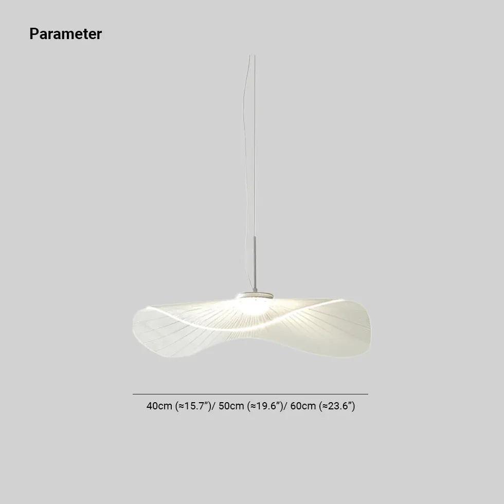 Suspension moderne blanche en forme de vague et de feuille de lotus | boxzora