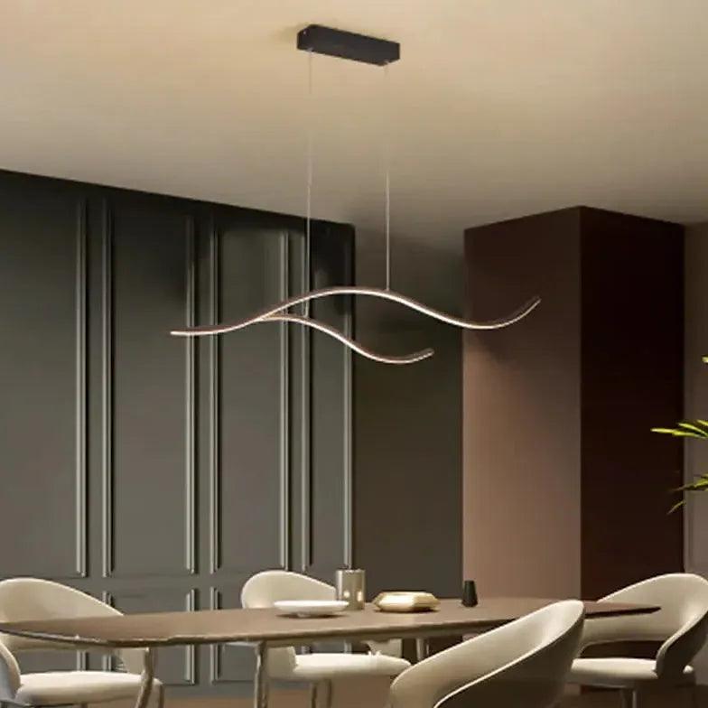 Lámpara colgante LED minimalista con diseño nórdico de barra larga | boxzora