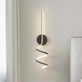 Minimalistische spiraalvormige wandlamp met lijnen voor de woonkamer | boxzora