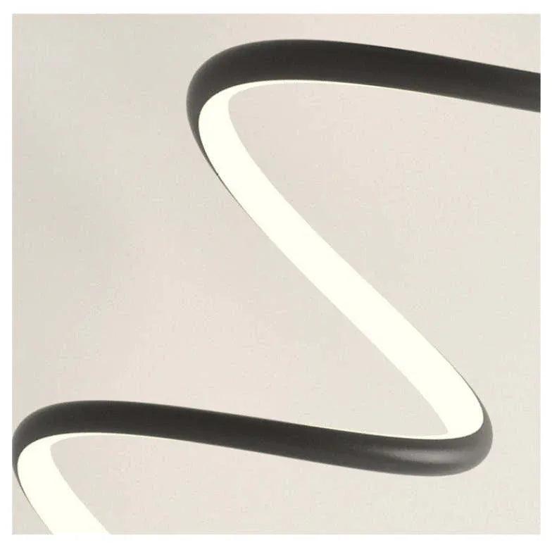 Minimalistische spiraalvormige wandlamp met lijnen voor de woonkamer | boxzora