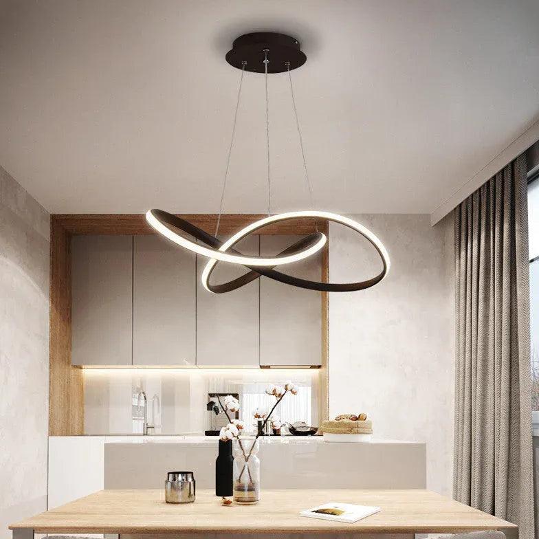 Minimalistyczna kreatywna aluminiowa lampa wisząca artystyczna | boxzora