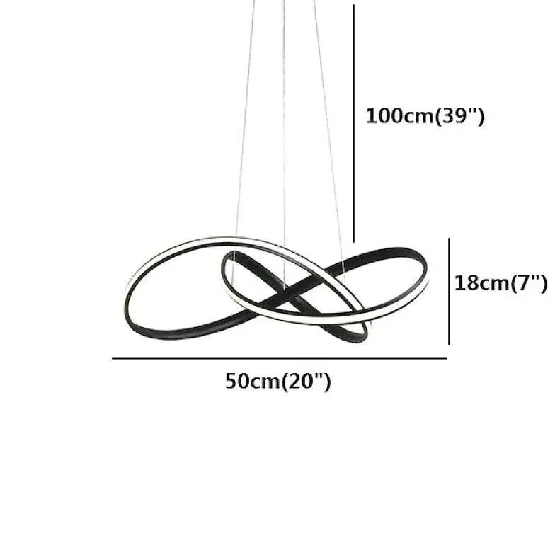 Minimalistyczna kreatywna aluminiowa lampa wisząca artystyczna | boxzora