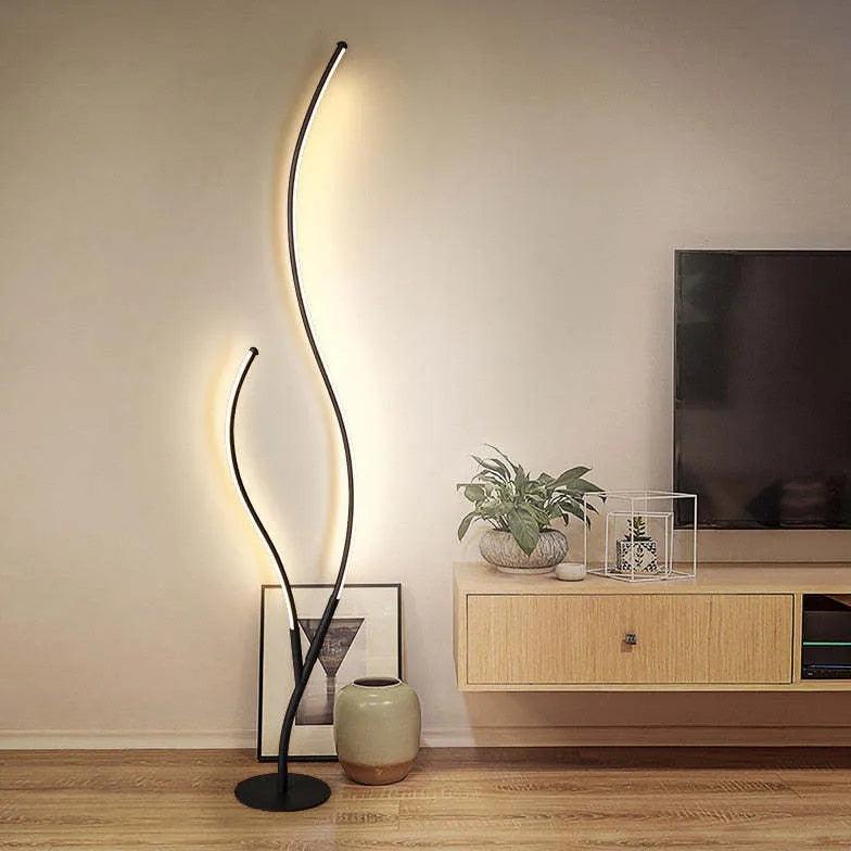 Lampadaire moderne minimaliste incurvé pour salon | boxzora