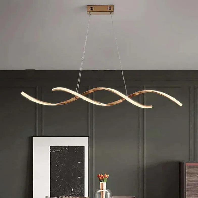 Lámpara colgante LED larga con diseño de lujo galvanizado | boxzora