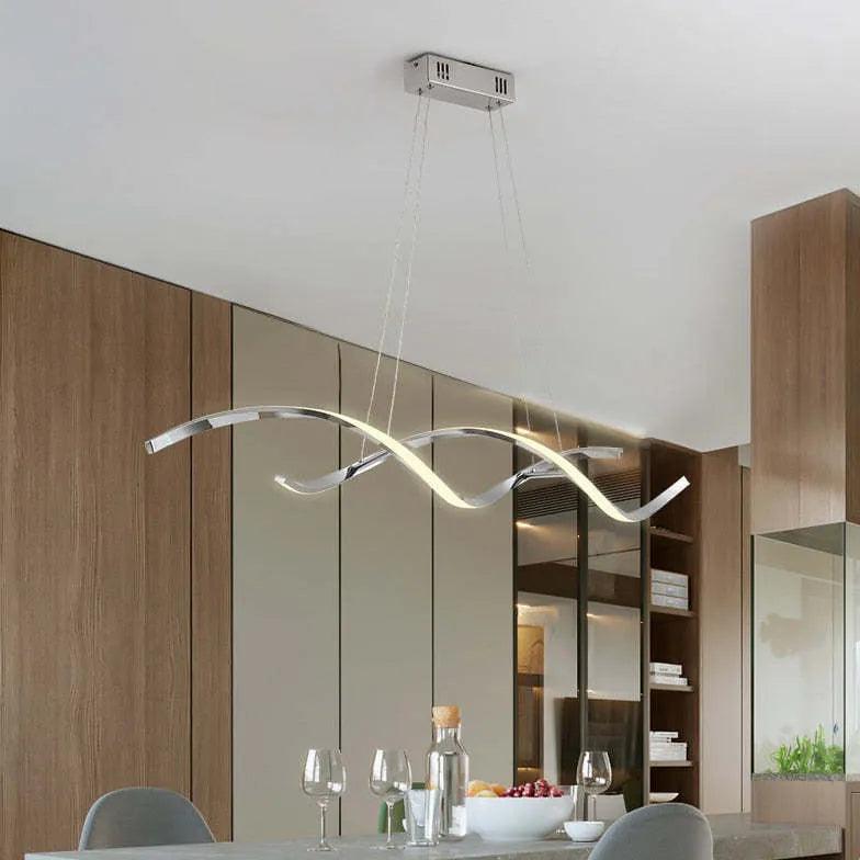 Lámpara colgante LED larga con diseño de lujo galvanizado | boxzora