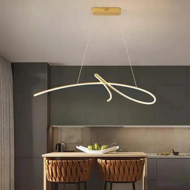 Candeeiro suspenso linear LED de alumínio para cozinha | boxzora