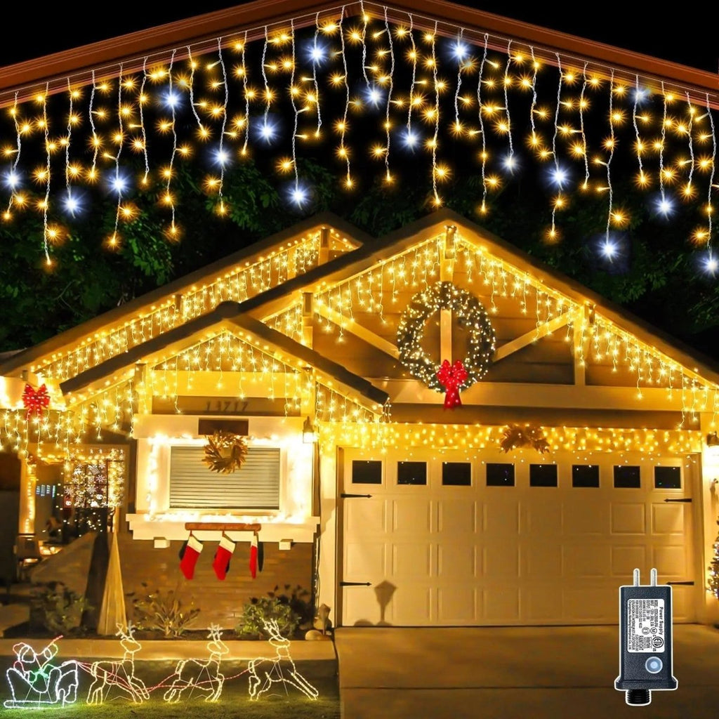LUMICURTAIN led-tuinslingers - draperiestijl, fonkelende warme verlichting