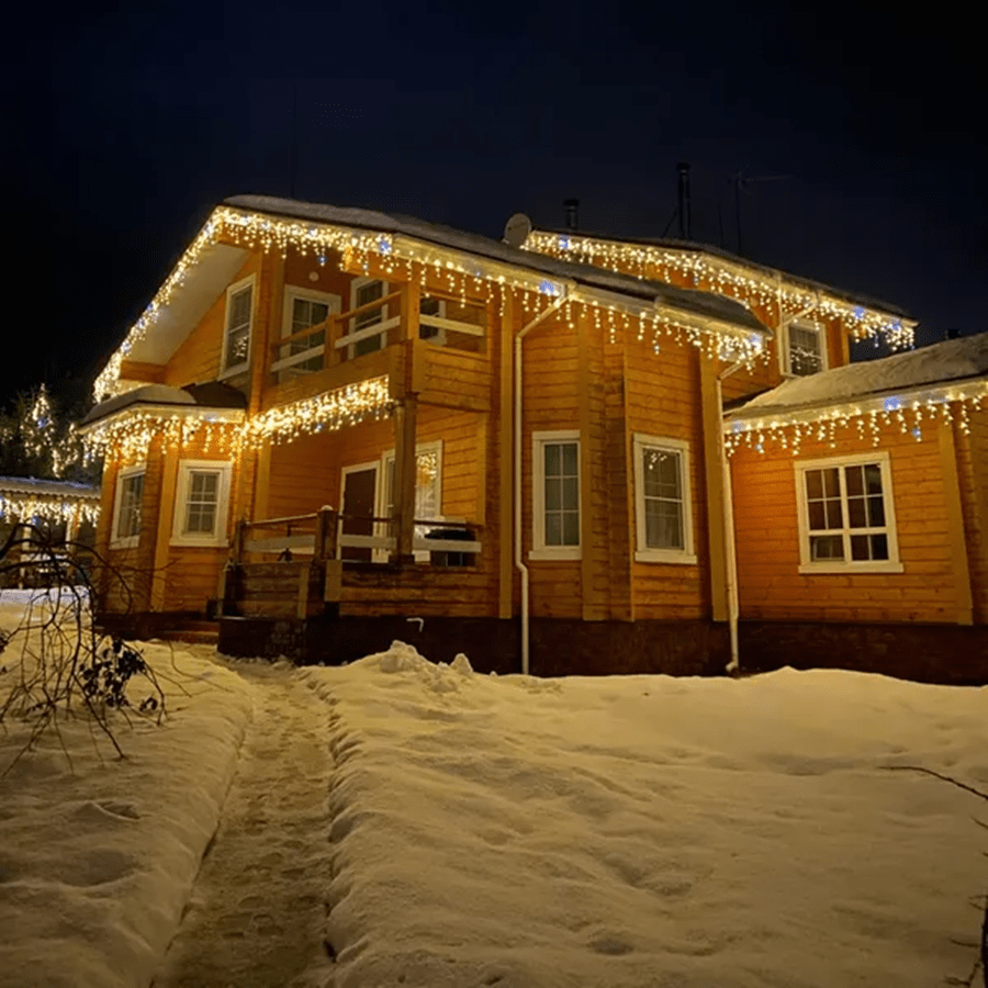 LUMICURTAIN led-tuinslingers - draperiestijl, fonkelende warme verlichting