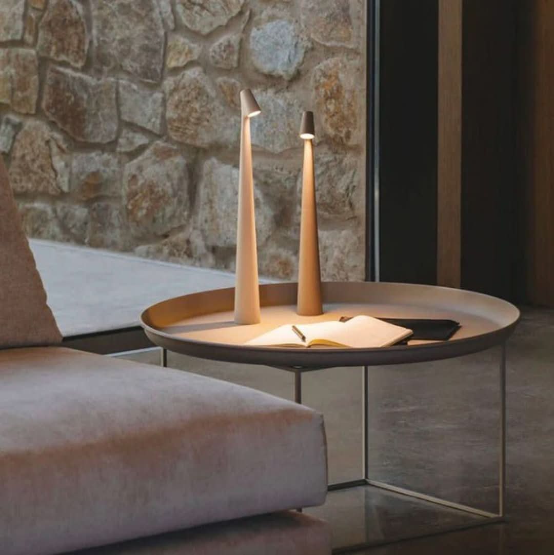 Scandinavian Table Lamp — Drip-Free Design, Touch Control Switch, USB Charging Port