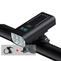 RoadGlow X-cykellampa — 12 LED-lampor, 5000 lumen, USB-C-uppladdningsbart batteri
