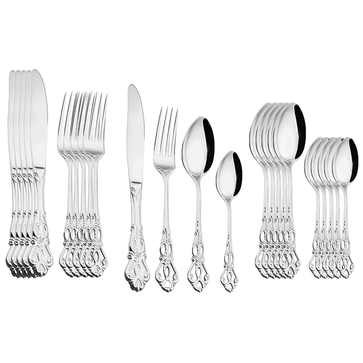 RoyalCutlery 24-Piece Stainless Steel Cutlery Set