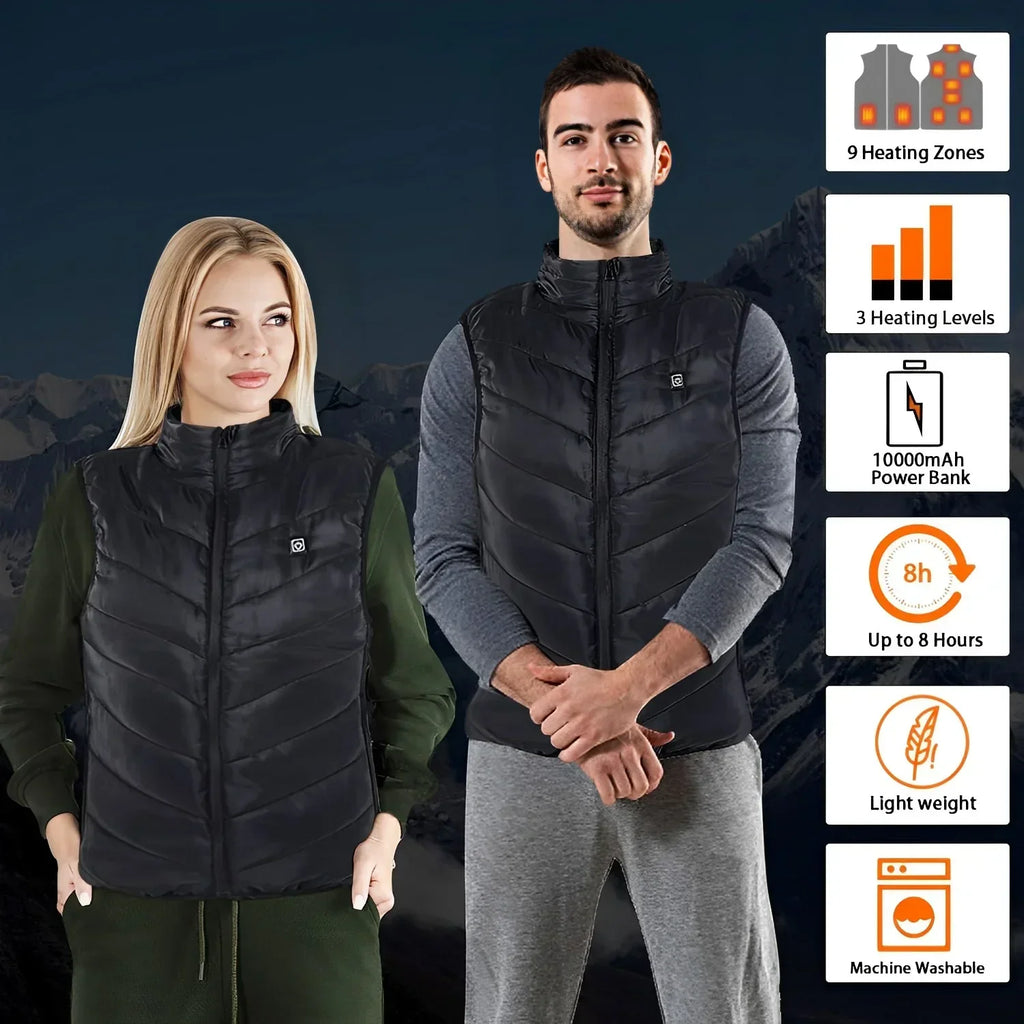 Unisex fűthető mellény – 9 fűtési zóna, akár 55°C