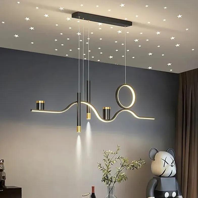 Luxe slanke Astro-hanglamp voor de eetkamer | boxzora