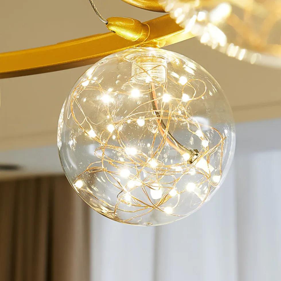Lámpara colgante de cristal con cúpula de lujo | boxzora