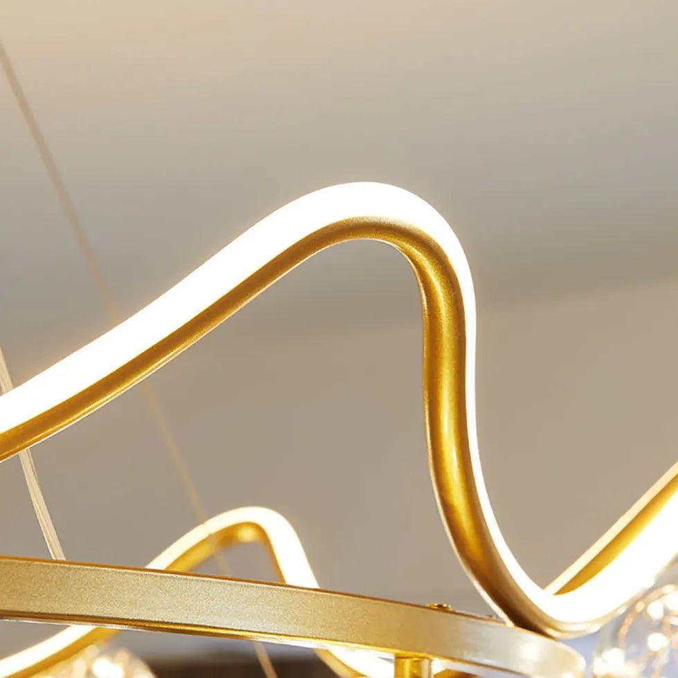 Lámpara colgante de cristal con cúpula de lujo | boxzora