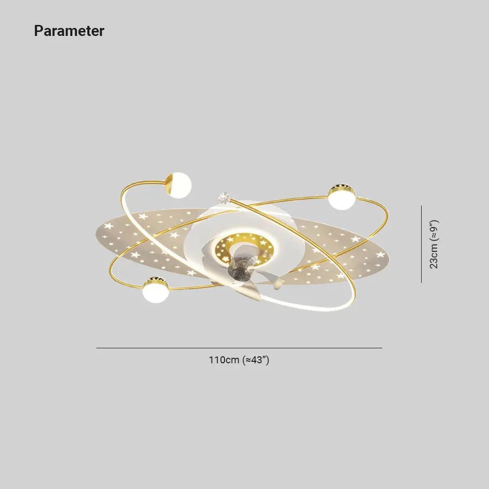 Modern LED Ceiling Fan with Starry Light | boxzora