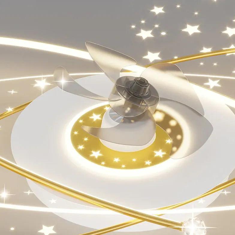 Modern LED Ceiling Fan with Starry Light | boxzora