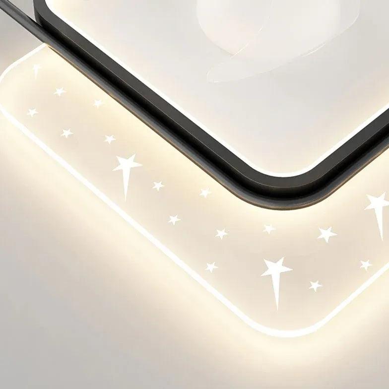 Moderne luxueuze sterrenlamp met plafondventilator | boxzora