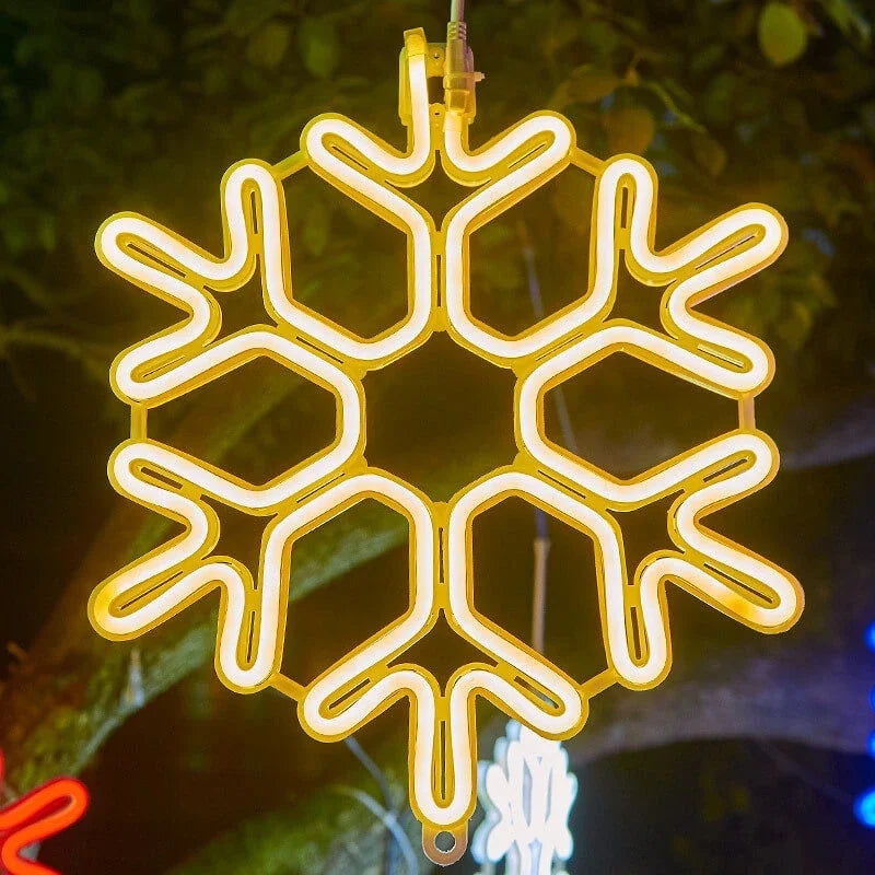 LED hópelyhes karácsonyi fények — IP65 vízálló, időjárásálló fényfüzér