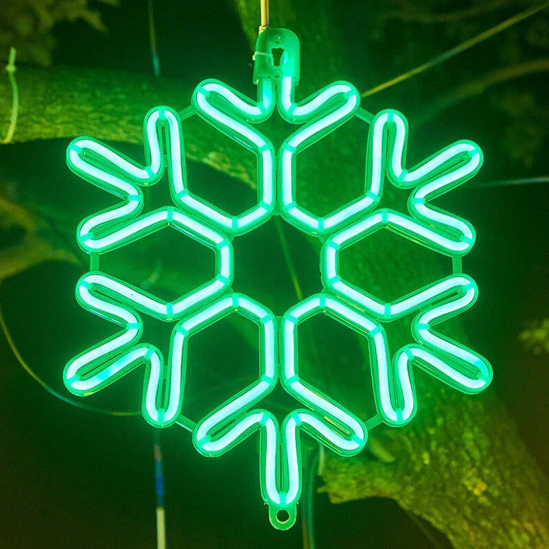 LED hópelyhes karácsonyi fények — IP65 vízálló, időjárásálló fényfüzér